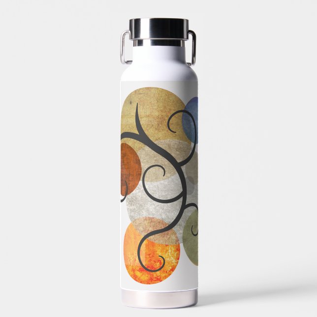 Bouteille D'eau Cercles à motifs contemporains (Avant)