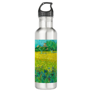 Bouteille D'eau Champ Van Gogh avec Irises près d'Arles