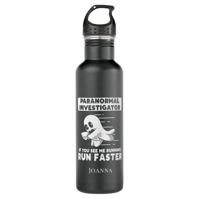 Bouteille D'eau Chasse aux fantômes Paranormal Enquêteur Exécuter  (Devant)