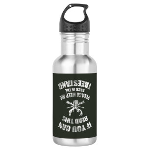 Bouteille D'eau Chasse drôle, cadeau humoristique d'énonciation