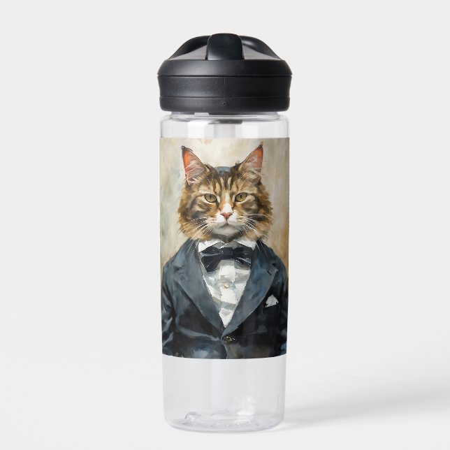 Bouteille D'eau Chat en costume (Extérieur)