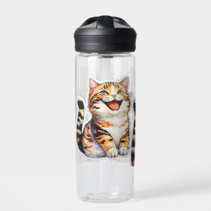 Bouteille D'eau Chat Heureux