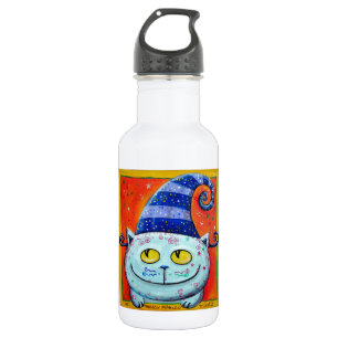 Bouteille D'eau Chat magique avec le casquette féerique
