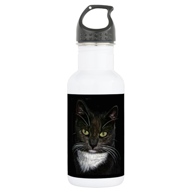 Bouteille D'eau Chat noir (Devant)