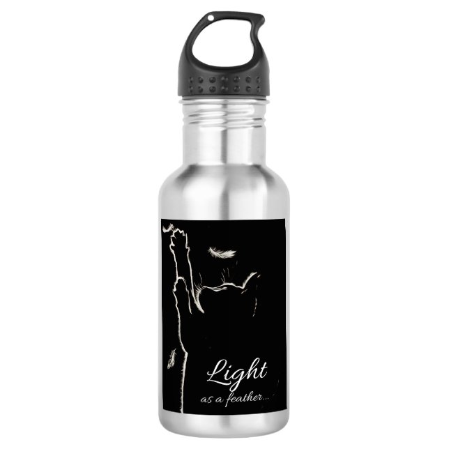 Bouteille D'eau Chat noir (Devant)