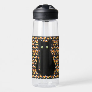 Bouteille D'eau Chat noir, motif de maïs, Halloween amusant