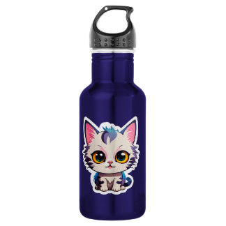 Bouteille d'eau "Chat Pastel Mignon"