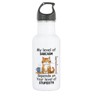 Bouteille D'eau Chat sassy et mignonne orange
