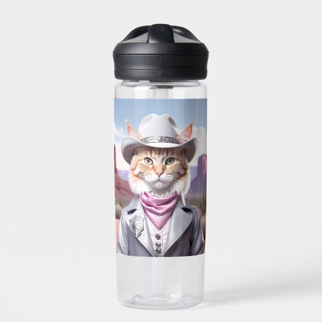 Bouteille D'eau Chat Sheriff (Extérieur)