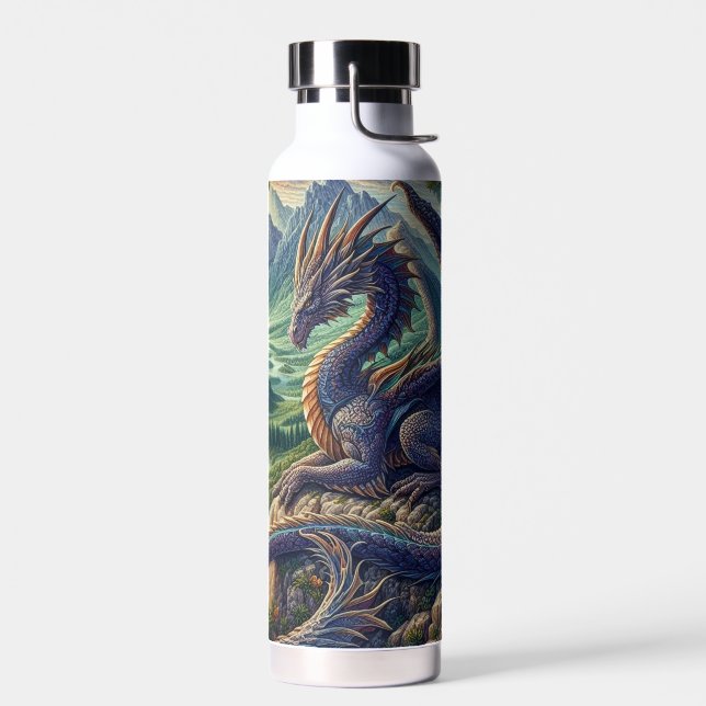 Bouteille D'eau Château du Dragon médiéval coloré (Gauche)