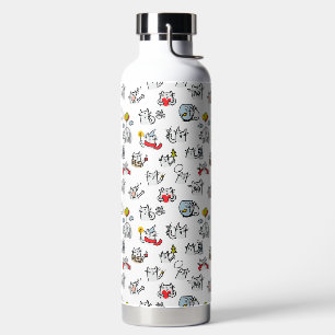 Bouteille D'eau Chats amusants, lait et magie.