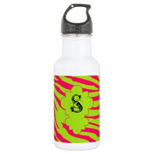 Bouteille D'eau Chaud rose Lime Zebra Print 32. oz.