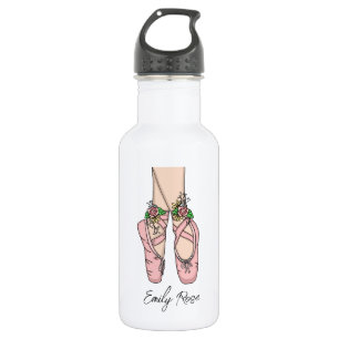 Bouteille D'eau Chaussures en Ballet Rose personnalisées
