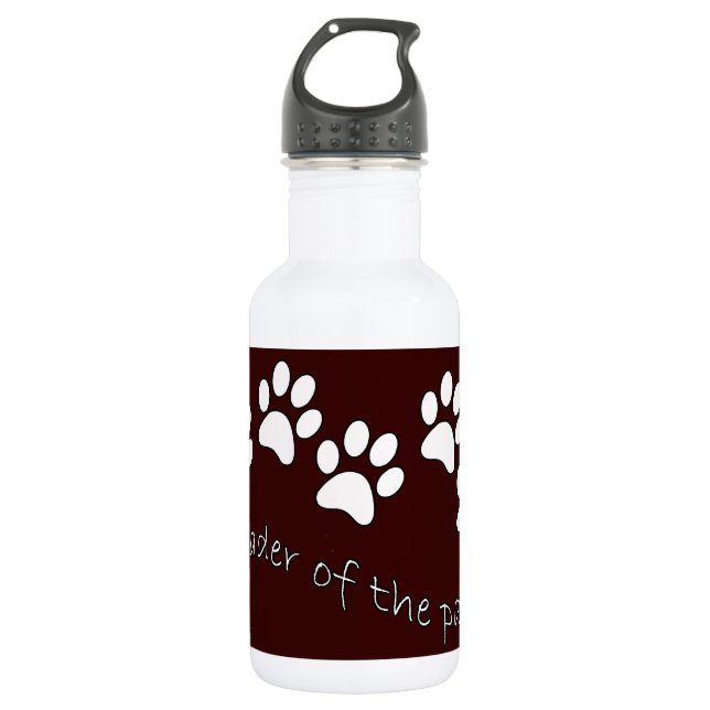 Bouteille D'eau Chef de l'amoureux des chiens de paquet (Devant)