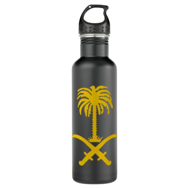 Bouteille D'eau Chemise Arabie Saoudite - Chemise Emblem Saoudienn (Devant)