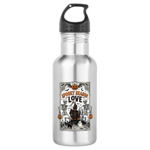 Bouteille D'eau Chemise d'amour de saison effrayant squelette Hall