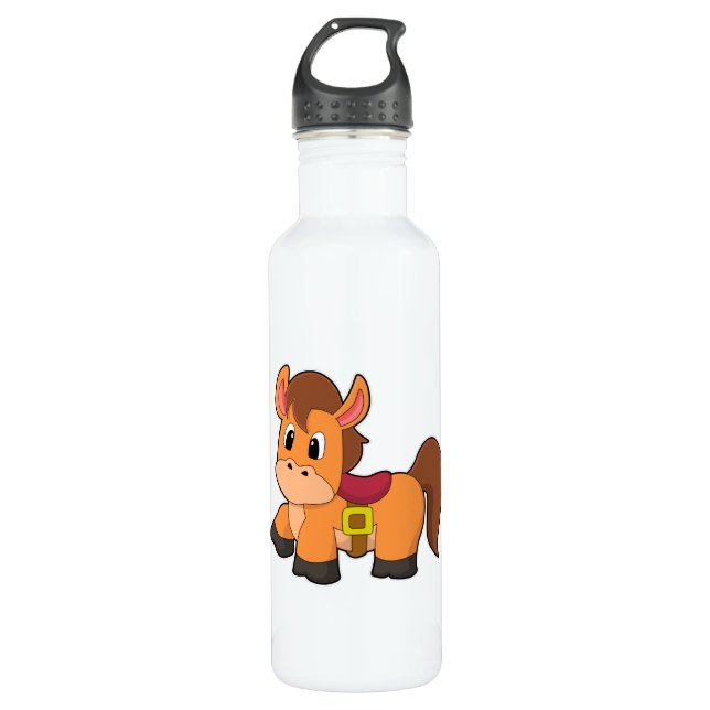 Bouteille D'eau Cheval avec selle (Devant)