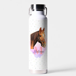 Bouteille D'eau Cheval Equestre animal Monogramme Motif bateau d'e