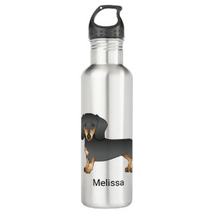 Bouteille D'eau Cheveux courts Noir Et Tan Dachshund Mignet Chien 