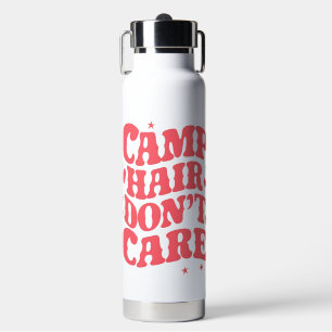 Bouteille D'eau Cheveux de camping, on s'en fiche Filles de campin