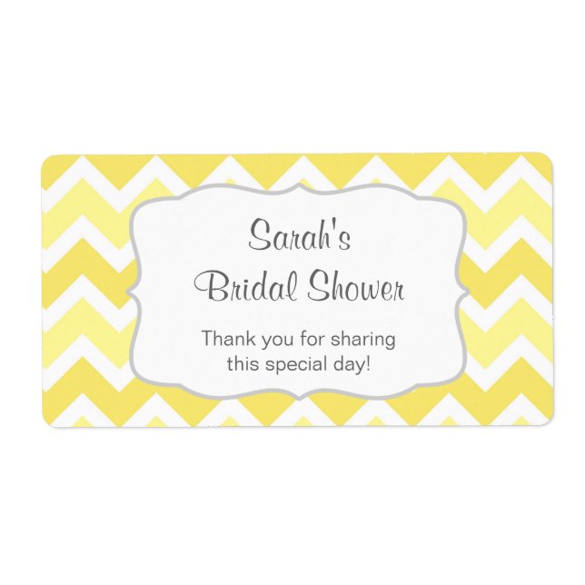 Bouteille d'eau Chevron Jaune ou faveur - u person (Devant)