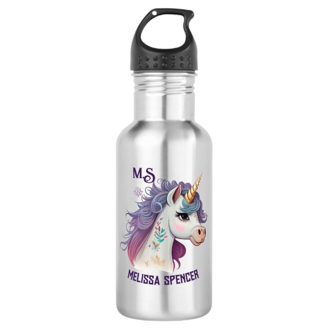 Bouteille D'eau Chic filles' mignonne Élégante Violet Magique Unic (Devant)