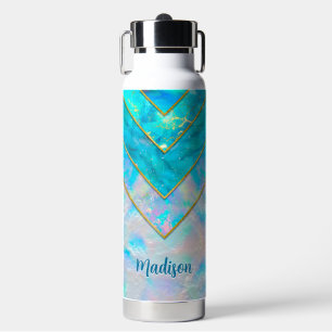 Bouteille D'eau Chic holographique girly style bleu