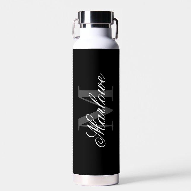 Bouteille D'eau Chic Monogramme Gris Noir (Avant)