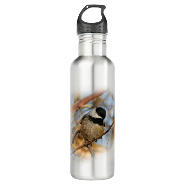 Bouteille D'eau Chickadee Songbird, Joli Espérant (Devant)