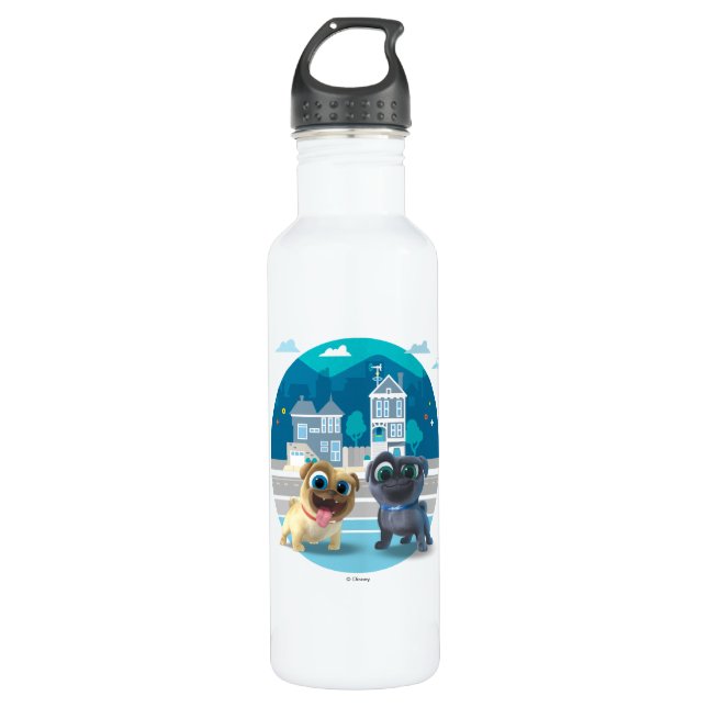 Bouteille D'eau Chien Chien Pal | Laisser la mission commencer (Devant)