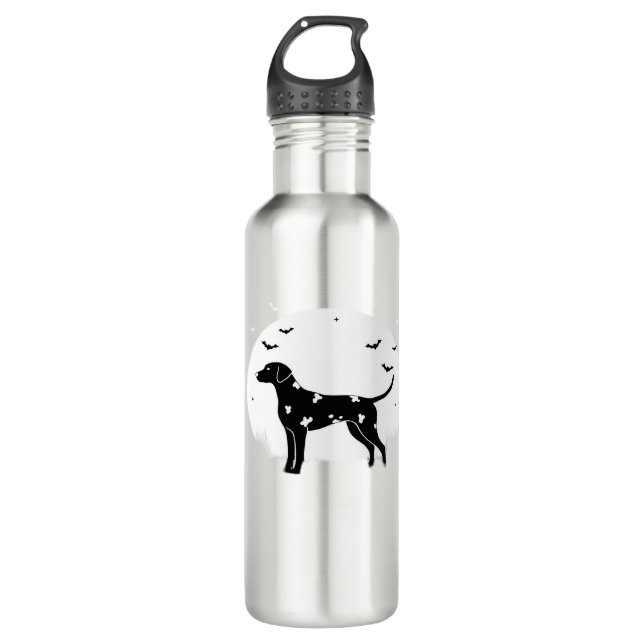 Bouteille D'eau Chien dalmate - Halloween Lune Silhouette Classic (Devant)