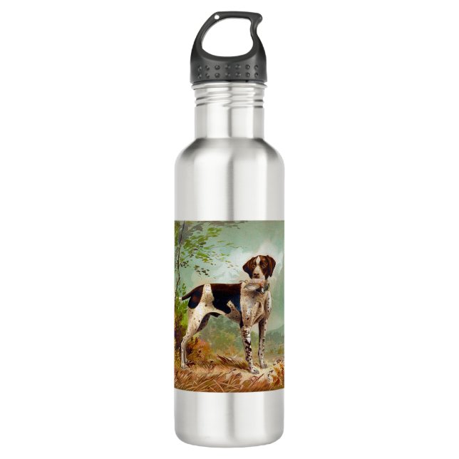 Bouteille D'eau Chien de chasse avec oiseau dans la bouche (Devant)
