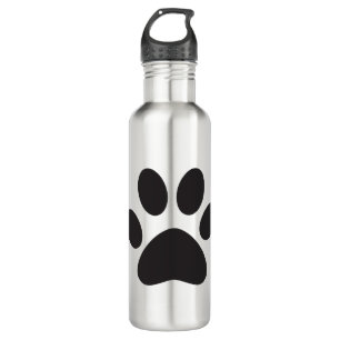 Bouteille D'eau Chien Empreinte de patte Chat Animal Animaux Pied 