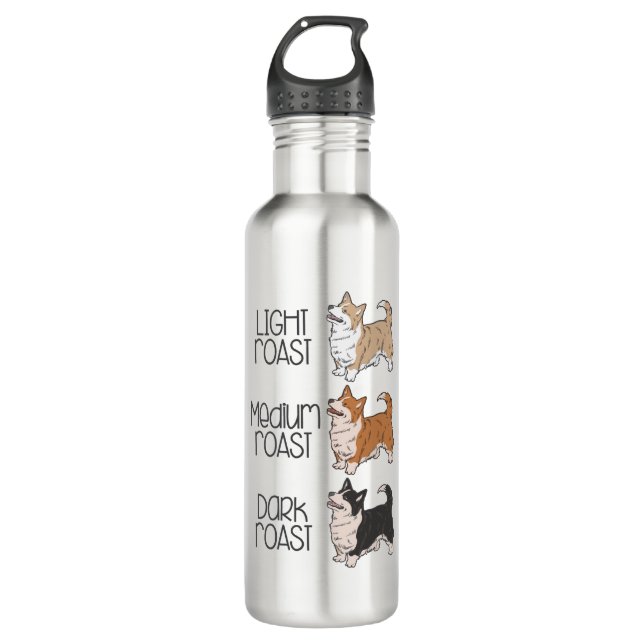 Bouteille D'eau Chien et café de Corgi (Devant)