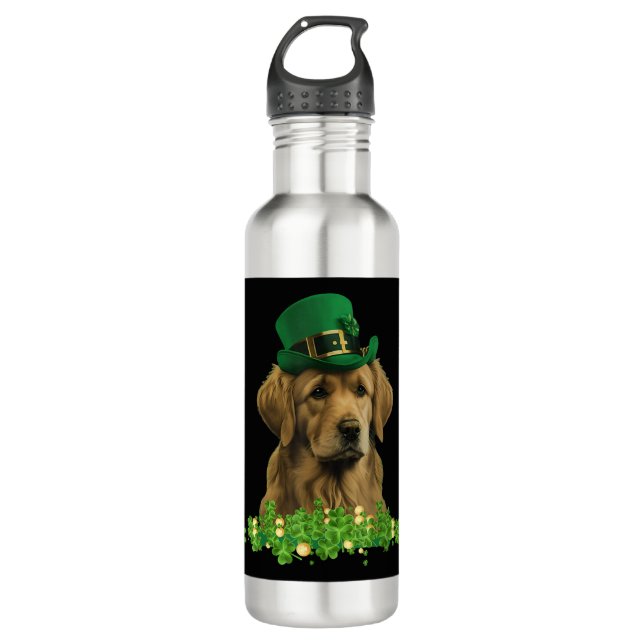 Bouteille D'eau Chien Leprechaun Jour de la Saint Patrick, Funny s (Devant)