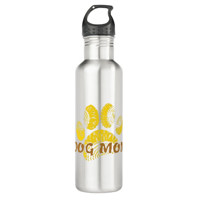 Bouteille D'eau Chien Maman Paw Tournesol Dessin (Devant)