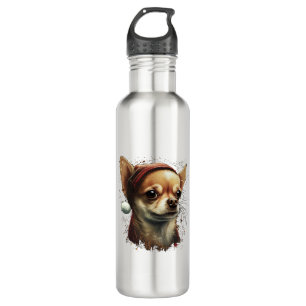 Bouteille D'eau Chihuahua Joyeux Noël X-Mas Tree Cute