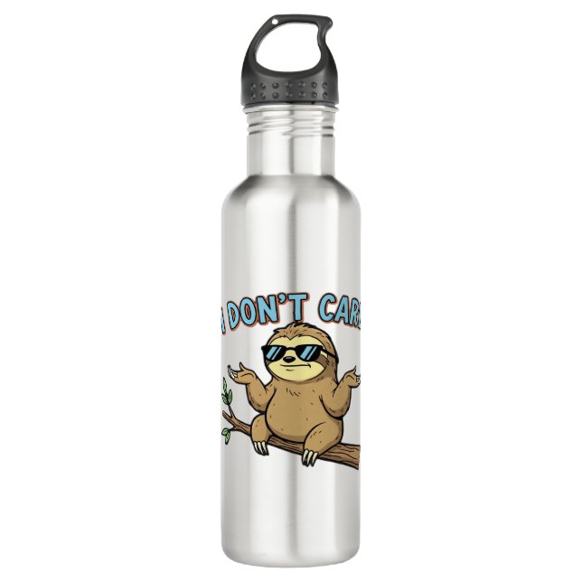Bouteille D'eau Chillin' Sloth Je ne me soucie pas Design Essentia (Devant)