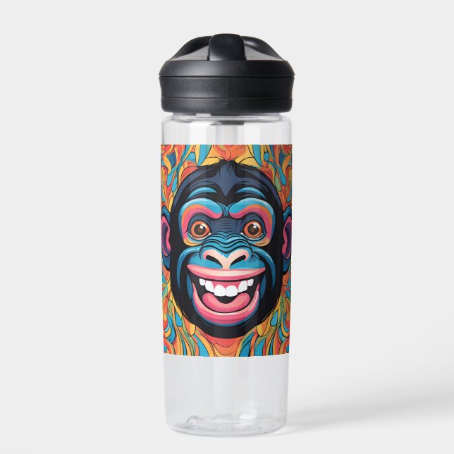 Bouteille D'eau Chimpanzé fou mignon (Extérieur)