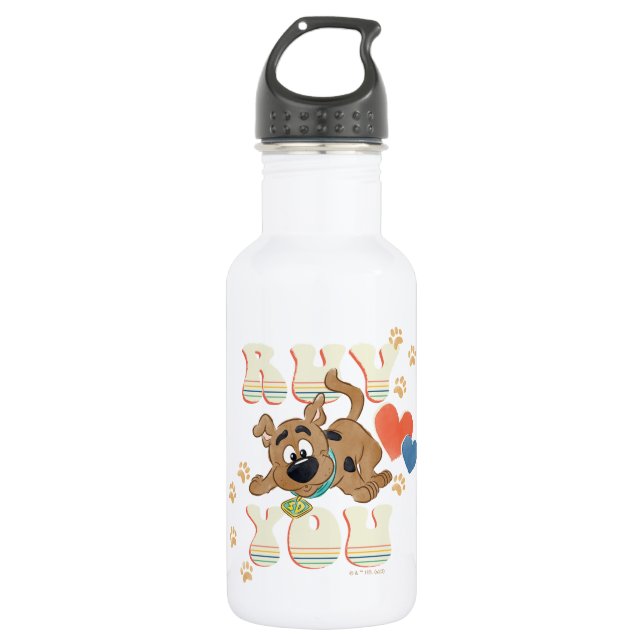 Bouteille D'eau Chiot Scooby-Doo "Ruv You" (Devant)