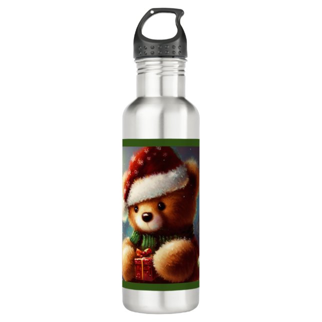 Bouteille D'eau Christmas Teddy Bear 2 (Devant)