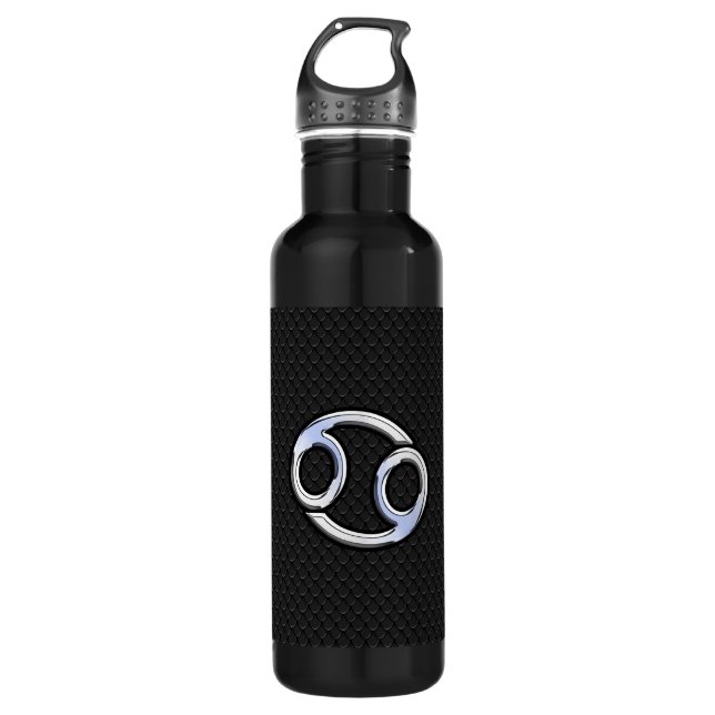 Bouteille D'eau Chrome Comme Cancer Zodiac Connexion Snake Skin St (Devant)