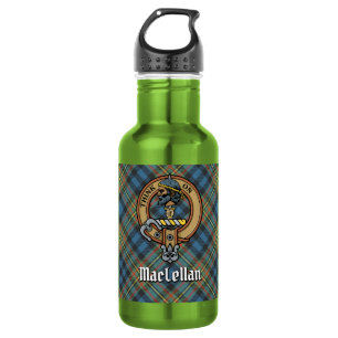 Bouteille D'eau Cimier du clan MacLellan sur tartan ancien