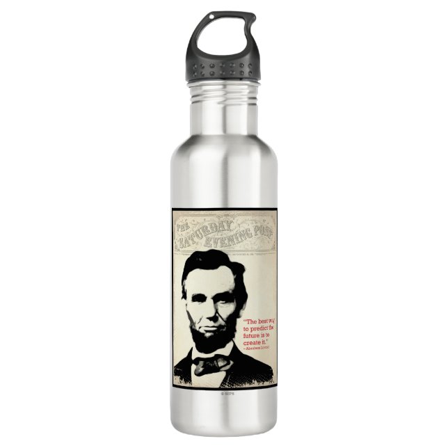 Bouteille D'eau Citation d'Abe Lincoln (Devant)