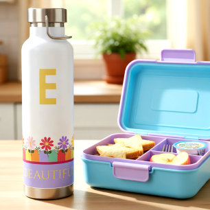 Bouteille D'eau Citation personnalisée pour enfants colorée