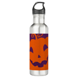 Bouteille D'eau Citrouille orange d'Halloween sur Arrière - plan v
