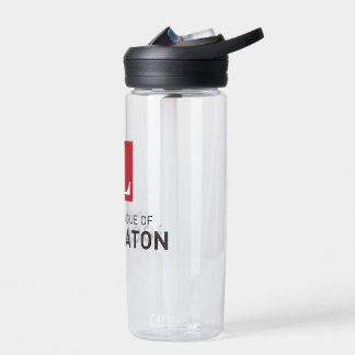Bouteille d'eau claire avec logo