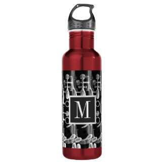 Bouteille D'eau Clarinet rouge, noir et blanc