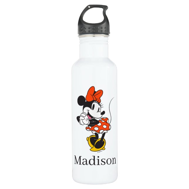 Bouteille D'eau Classic Minnie Mouse Hands Clasped Pose (Devant)