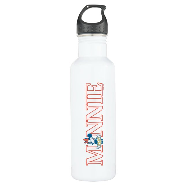 Bouteille D'eau Classic Minnie Name Banner (Devant)